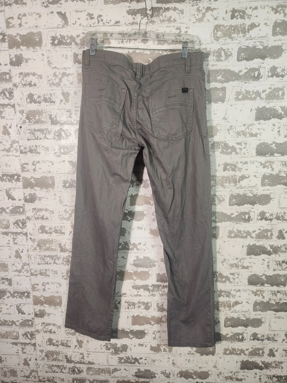 Gray Straight-Leg Pants